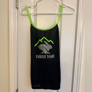 Rabbit Trail Black and Neon Green Tank Top